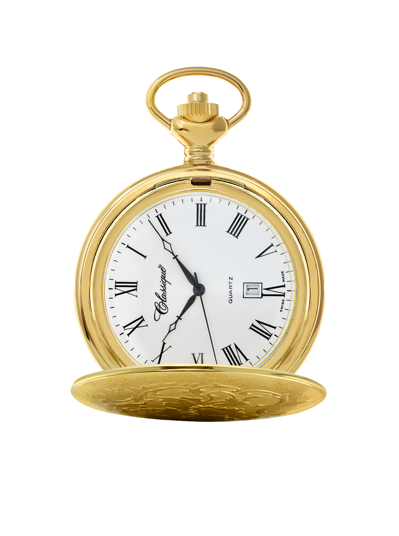 Case Gold Tone Dial White Dial Roman 