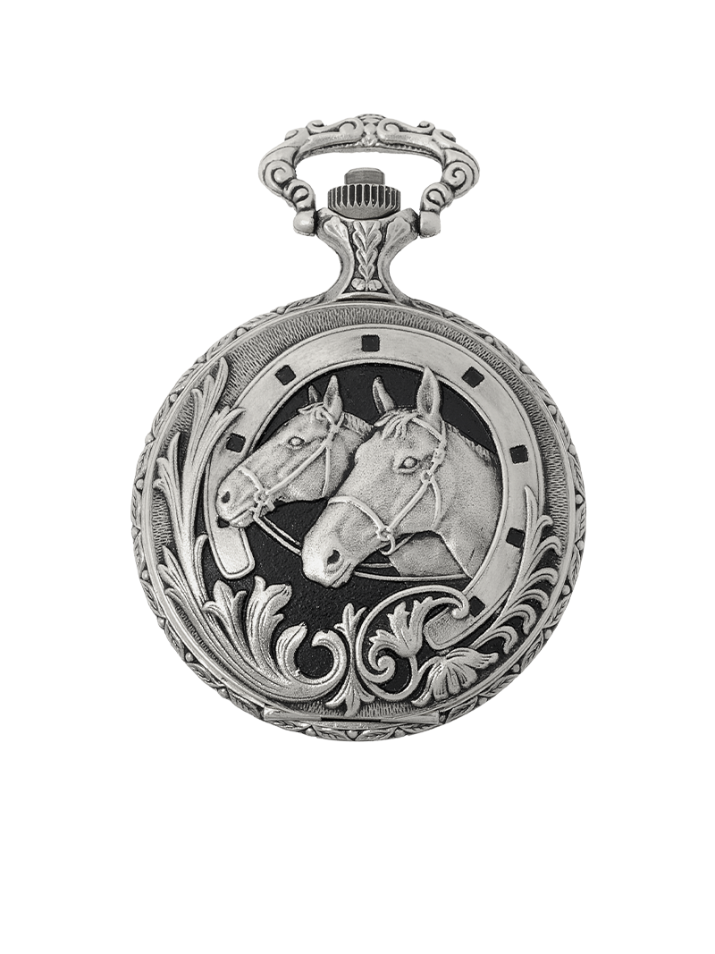 Case Antique Silver Tone Dial White Dial Roman 