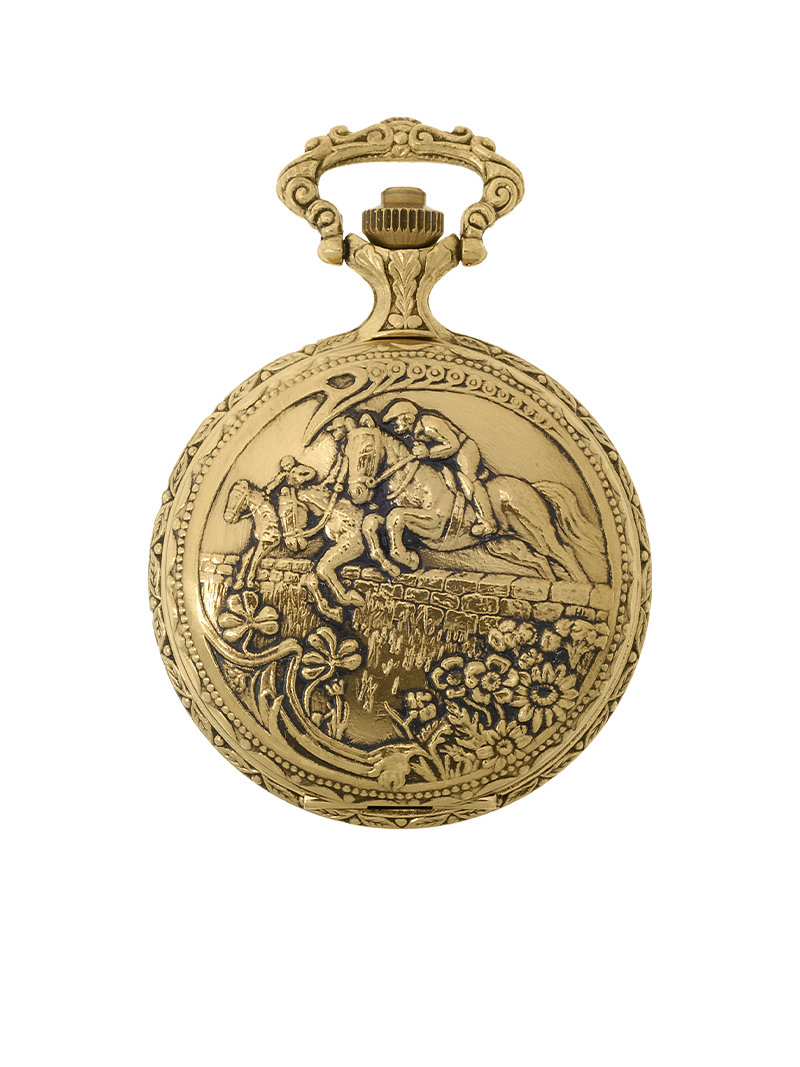 Case Antique Gold Tone Dial White Dial Roman 