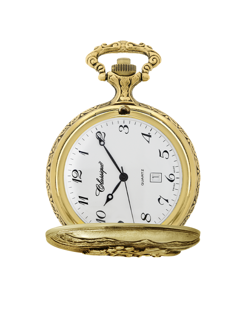 Case Antique Gold Tone Dial White Dial Arabic 