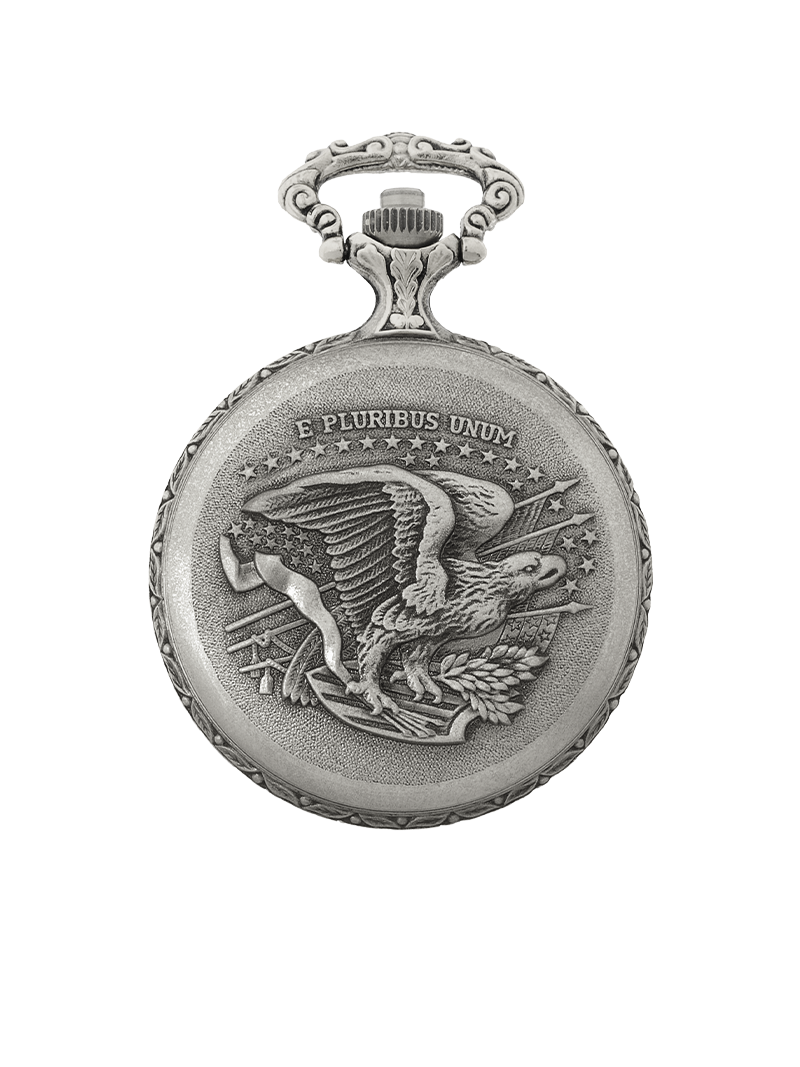 Case Antique Silver Tone Dial White Dial Roman 
