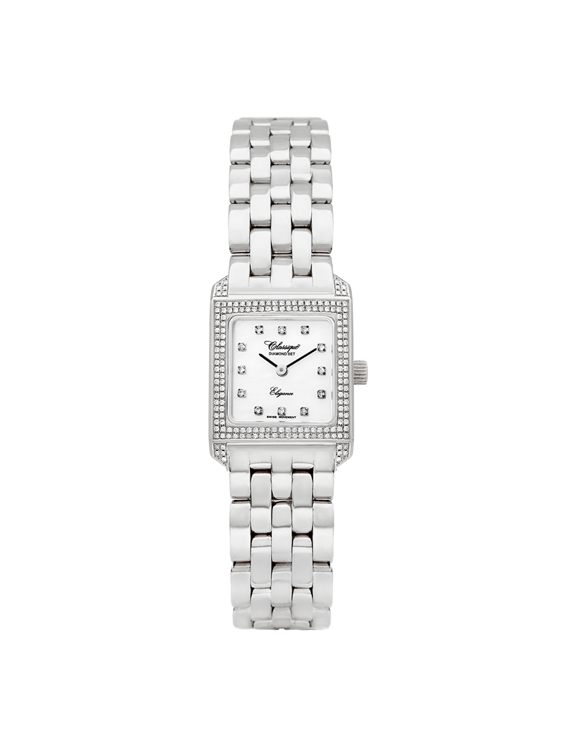 Case 18ct White Gold Dial White Dial Diamond Bracelet