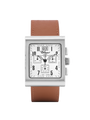 Case Stainless Steel Dial White Dial Black Arabic Leather Strap