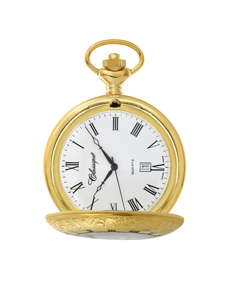 Case Gold Plated Dial White Dial Roman 