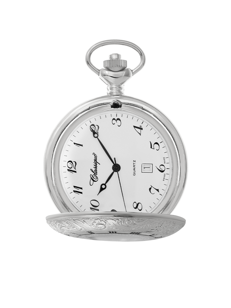 Case Rhodium Plated Dial White Dial Arabic 