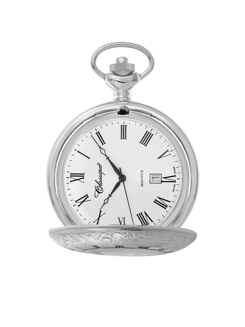 Case Rhodium Plated Dial White Dial Roman 