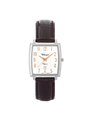 Case Stainless Steel Dial White Dial Rose Arabic Leather Brown