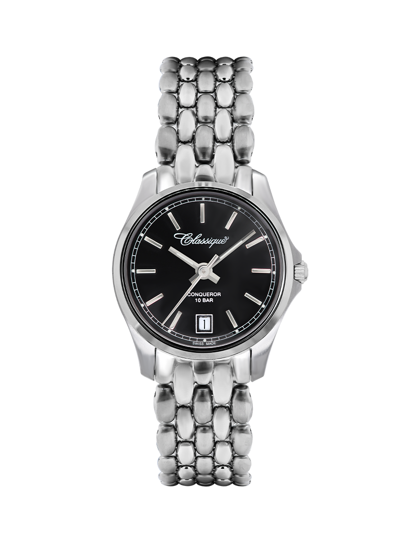 Case Stainless Steel Dial Black Dial Baton Bracelet