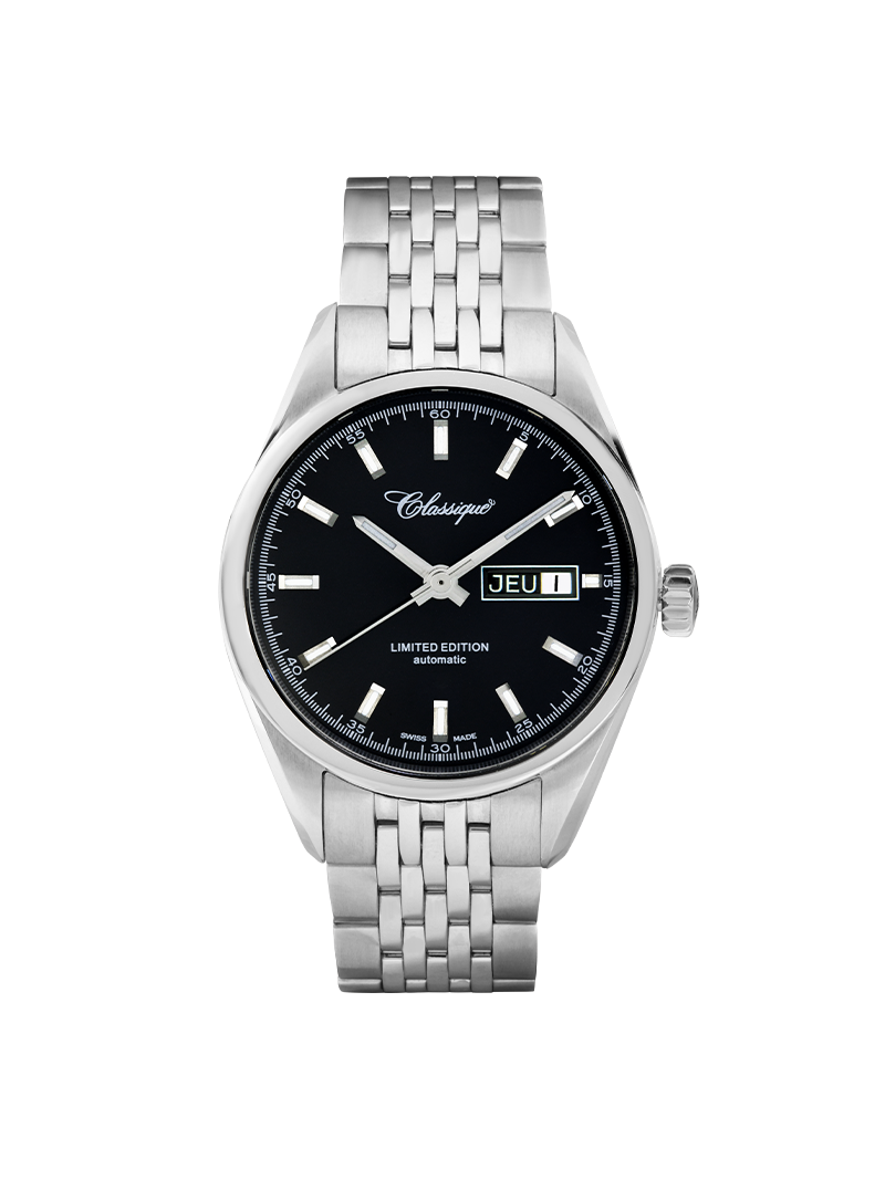 Case Stainless Steel Dial Black Dial Baton Bracelet