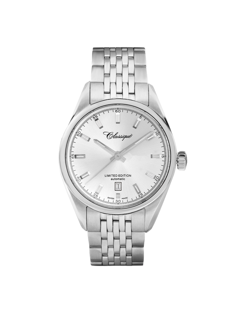 Case Stainless Steel Dial Silver Dial Baton Bracelet